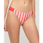 Superdry for woman. W3010391A Bold pink striped bikini bottoms with a bold design (L), Beachwear, Recycled Polister, Sustainable
