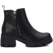 Refresh for woman. 17105401-NEGRO Low black ankle boots -Height 6cm heel (41), 5 to 8 cm, Zip, Casual, Imitation leather