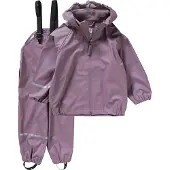 CeLaVi Basic Rainwear Set -Recycle Pu - Purple - 116-122