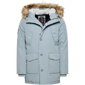 Superdry for man. M5011573A Faux fur hooded parka Everest grey (S), Casual, Polyester, Sustainable