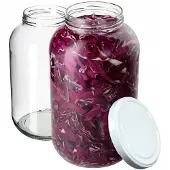 Hobby Hall 2x Jar Glass Jar 4L Purkit kurkkutinktuuroille + Caps Fi100