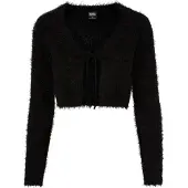 Urban Classics Tied Cropped Feather Neuletakki black Koko XS