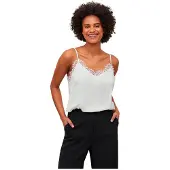 Vila Vicava New Lace Singlet - Noos - White - 40