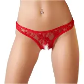 Huismerk Cottelli Haarattomat Punaiset Stringit - Red - M