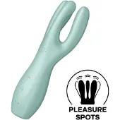 Satisfyer Threesome 3 - ladattava klitoriskiihotin (minttu)