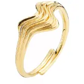 Sistie Silke X Ring Gold Plated Onesize