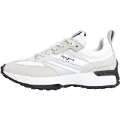 Pepe Jeans for woman. PLS60020 Lucky Top Leather Sneakers white (41), 3 to 5 cm, Laces, Casual