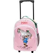 Peppi Pitkätossu Pippi Rullväska, Rosa - Pink - ONE SIZE