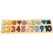 Magni Nummer Og Form Puslespil - Multi/patterned - 1.7X42.5X12.5CM