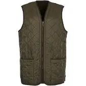 Barbour Men's Polarquilt Waistcoat Zip-In Dark Olive Check Metsästysliivit XS