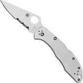 Spyderco Delica 4 Stainless Steel C11PS partially serrated pocket knife