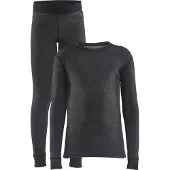 Craft Juniors' Core Wool Merino Set Black Melange 134/140