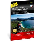 Lofoten Vestvågöya-Leknes Tyvek retkeilykartta, ulkomaat