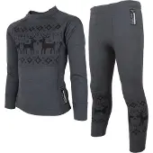 Lindberg Kåbdalis Aluskerrasto Merinovillasekoite, Anthracite, 110