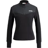 Swix Women's Dynamic Midlayer Half Zip Black/Phantom Välikerrospuserot L
