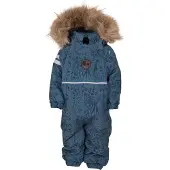 Lindberg Kids' Colden Baby Overall Denim Blue Haalarit 80
