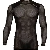 Aclima Men's WoolNet Light Crewneck Jet Black Kerrasto yläosat XS