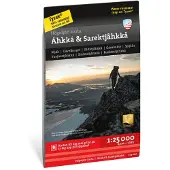 Calazo förlag Högalpin karta Áhkká & Sarektjåkkå 1:25.000 NoColour Kirjallisuus One Size