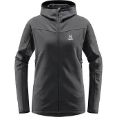 Haglöfs Women's Frost Mid Hood Magnetite Välikerrospuserot M