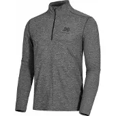 Hellner Men's Nunis Halfzip Long Sleeve Tee Black Beauty Melange Pitkähihaiset urheilupaidat XL