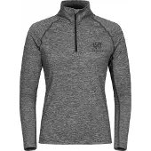 Hellner Women's Nunis Halfzip Long Sleeve Tee Black Beauty Melange XL
