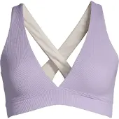 Casall Women's V-Neck Crossback Bikini Top Lavender 34