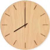 Hemverk - Light Oak Seinäkello 38 cm Vaalea tammi/Musta