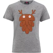 Ulvang Kids' Piny Grapich Tee Grey Melange/Mango Kerrasto setit 92