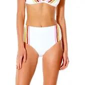 Rip Curl Women's Wave Shapers High Waist Cheeky White XS