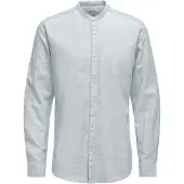 Only & Sons Onscaiden Life Ls Linen Blend Mao Noos - Blue - XS