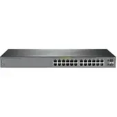 HP OfficeConnect 1920S 24G 2SFP PPoE+ 185W Switch, räkkiasennettava kytkin, musta/harmaa