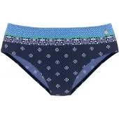 LASCANA Bikinihousut sininen / laivastonsininen / vihreä / valkoinen