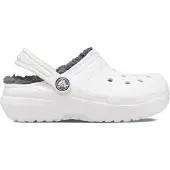 Crocs Classic Vuorelliset Pistokkaat, White/Grey, 27-28