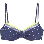 LASCANA Bikinitoppi marine / sitruuna / valkoinen