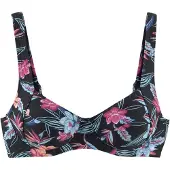 Kangaroos Bikinitoppi vaaleansininen / persikka / fuksia / musta