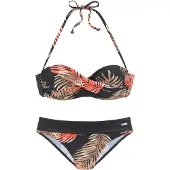 LASCANA Bikini beige / oranssi / musta / valkoinen