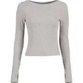 Aim'n Ease Ribbed Long Sleeve Top - Grey - XL
