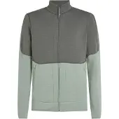 Icebreaker Men's Merino 400 Realfleece Descender Longsleeve Zip Galaxy/Moss/Core Black Pitkähihaiset paidat Galaxy/Moss/Cb XL