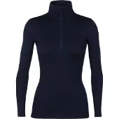 Icebreaker Women's 260 Tech Longsleeve Half Zip Midnight Navy Kerrasto yläosat XS