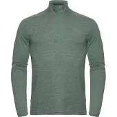 Hellner Men's Nunis Halfzip Long Sleeve Tee Laurel Wreath Melange Pitkähihaiset urheilupaidat S