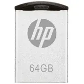HP – v222w, 64 GB, USB A-tyyppi, 2.0, 14 MB/s, Ilman suojusta, Hopea (HPFD222W-64)