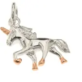 Silver Bar Unicorn 2-värinen riipus 18 mm 8566