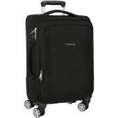 Safta - Soft Cabin Trolley 20", Pyörällinen matkalaukku, Turvalukko, Kevyt matkalaukku, 35 x 20 x 51 cm, musta väri, musta,