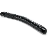 Zenn - Tupladildo, pitkä, taipuisa, laadukas, musta