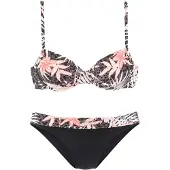 Buffalo Bikini ruskea / vaalea pinkki / musta / valkoinen