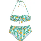 Buffalo Bikini minttu / jade / vaaleanoranssi / offwhite