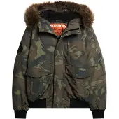 Superdry for man. M5011742A Everest camouflage quilted hooded bomber jacket (XXL), Casual, Polyester
