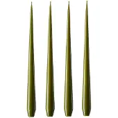 Ester & Erik -kynttilä, 4-pakkaus lakattu olive glow, 32 cm