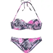 Buffalo Bikini harmaa / vaalea pinkki / musta / valkoinen