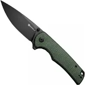 SENCUT Praktisk S24019-3 Black 9Cr18MoV, Green Micarta, pocket knife